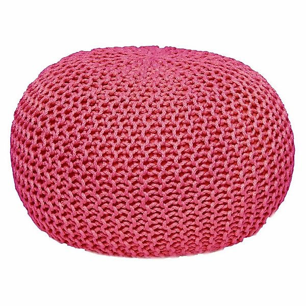 Casamia Premium Pouf Outdoor Sitzpouf Hocker 55x55x37cm Pink günstig online kaufen