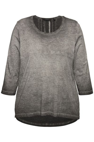 Ulla Popken Longshirt Shirt Zierfalten A-Linie günstig online kaufen