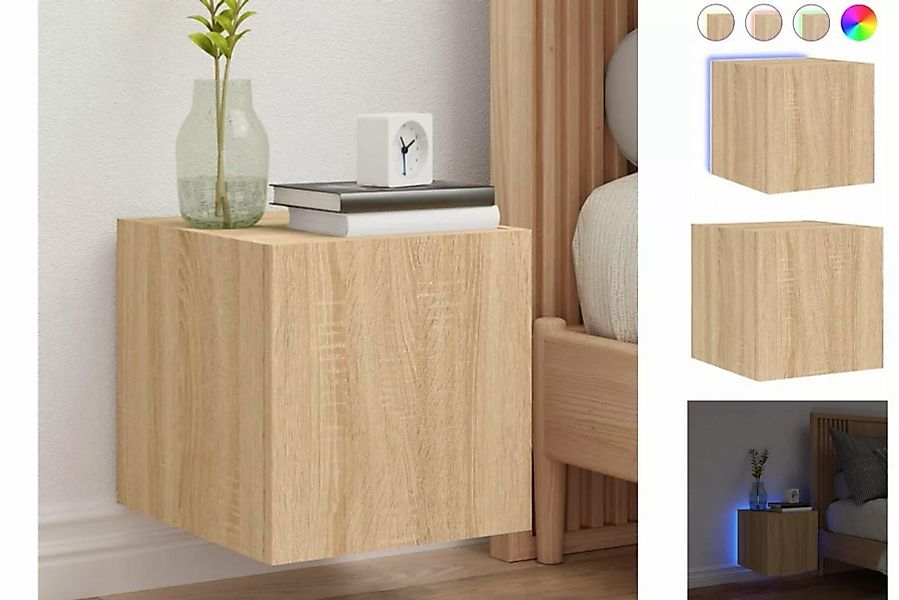 vidaXL Kleiderschrank TV-Wandschrank mit LED-Leuchten Sonoma-Eiche 30,5x35x günstig online kaufen