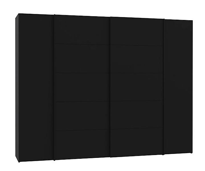 Kleiderschrank 270 cm breit 4-trg. Schwarz günstig online kaufen
