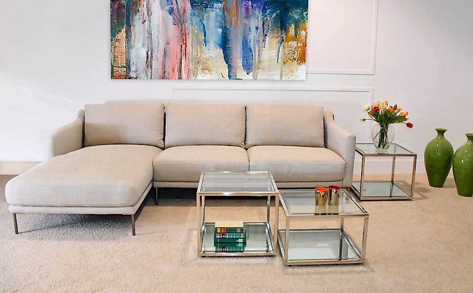 Leonique Ecksofa "Denver" Ecksofa, L-Form links, Stoff beige, abwaschbar, c günstig online kaufen