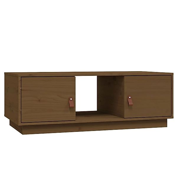 vidaXL Couchtisch Honigbraun 100x50x35 cm Massivholz Kiefer Modell 1 günstig online kaufen