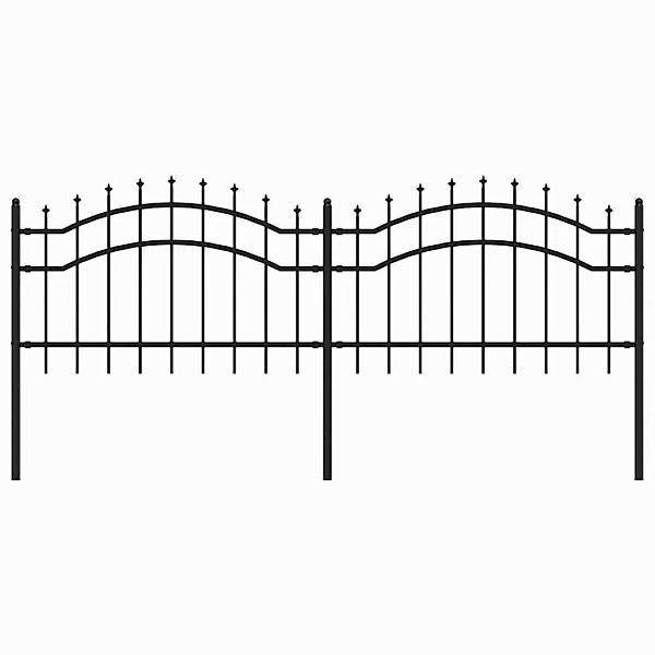vidaXL Gartenzaun Gartenzaun mit Speerspitzen Schwarz günstig online kaufen