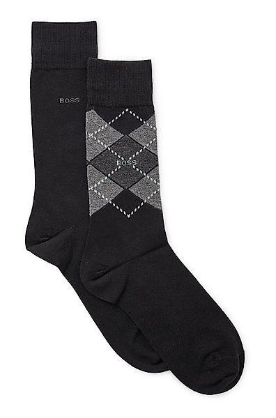 BOSS Socken 2P RS Argyle CC (Packung, 2-Paar, 2er Pack) mit BOSS Schriftzug günstig online kaufen