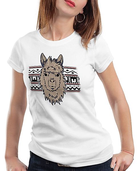 style3 T-Shirt Alpaca Muster aztek lama günstig online kaufen