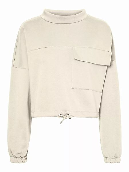 NOISY MAY Hoher Kragen Sweatshirt Damen White günstig online kaufen