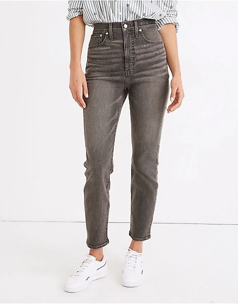 Madewell – Mom-Jeans in verwaschenem Grau günstig online kaufen