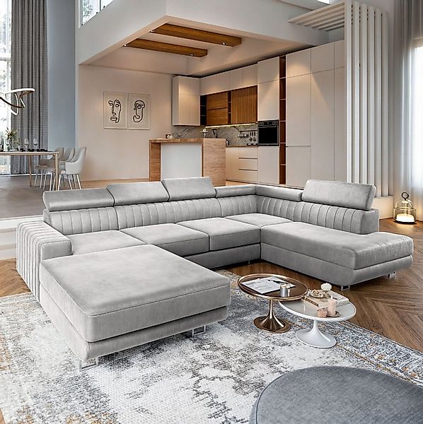 Masseno Ecksofa SIENA mit Schlaffunktion U-Form, Sofa mit Bettkasten günstig online kaufen