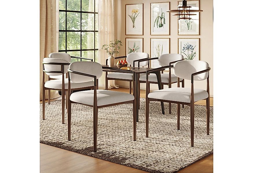 Flieks Esszimmerstuhl (Eisengestell, Set, 6 St), 6er Set Polsterstühle mit günstig online kaufen