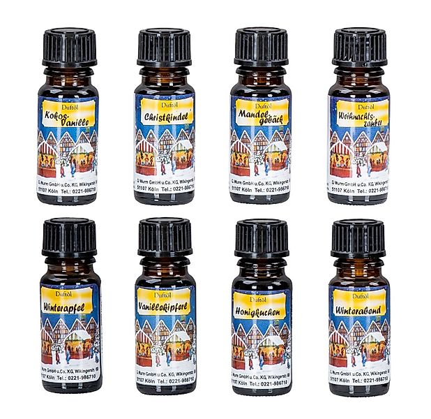 Levandeo® Duftlampe, 8er Set Duftöle Weihnachtsduft je 10ml für Duftlampen günstig online kaufen
