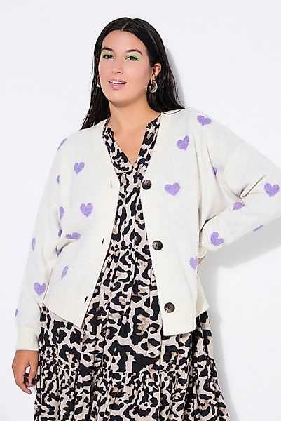 Studio Untold Strickjacke Strickjacke Oversize Shape Hearts günstig online kaufen