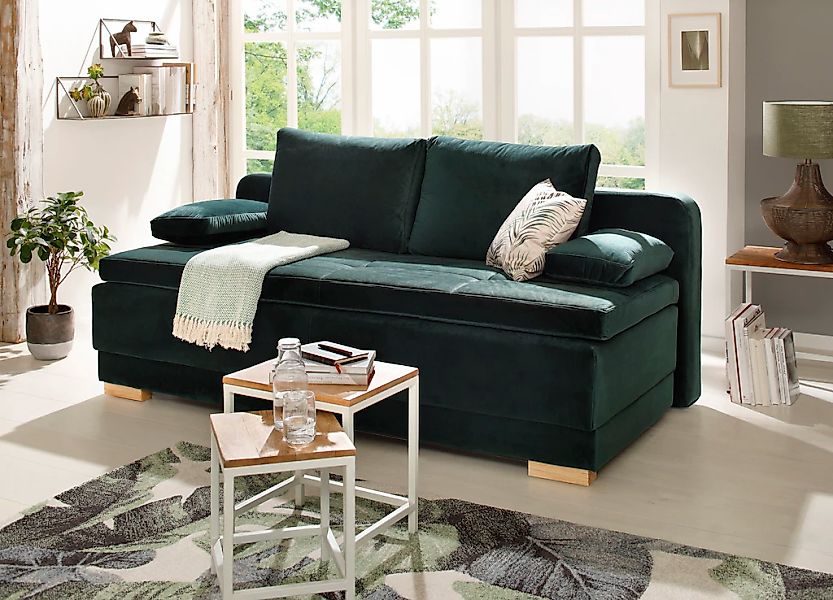 OTTO home Schlafsofa "Berlin" Dauerschläfer mit Boxspringfederung, Bettfunk günstig online kaufen