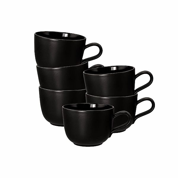Seltmann Weiden Tasse "Kaffeetassen Liberty Velvet Black 260 ml 6er Set sch günstig online kaufen