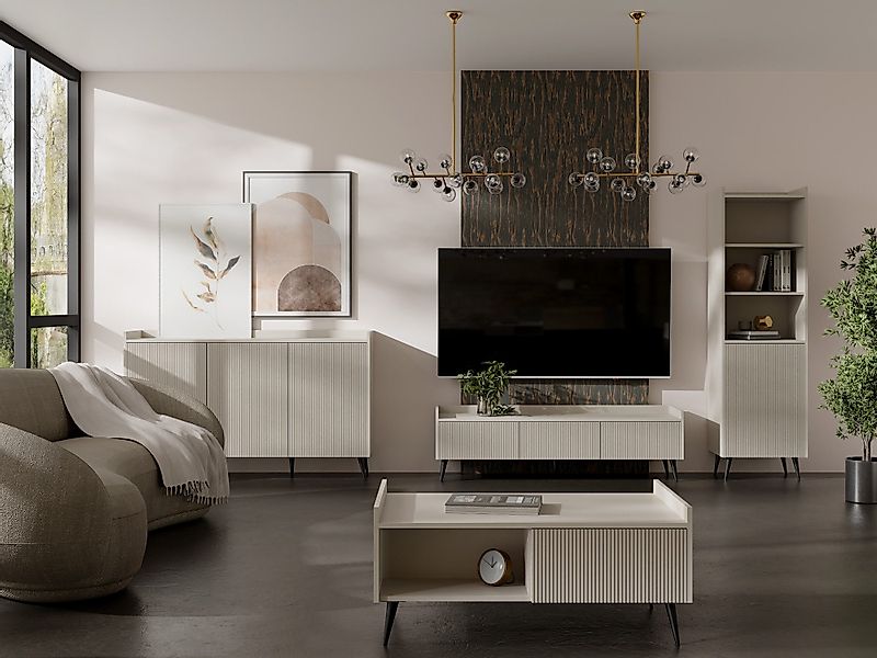 WFL GROUP Bücherregal Arysa, griffloses Bücherregal günstig online kaufen