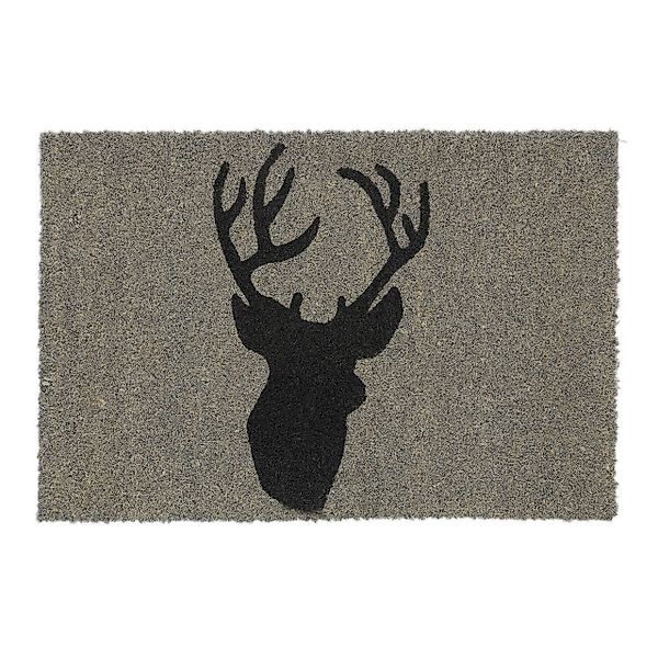 relaxdays Fußmatte Kokos Fußmatte mit Hirsch, günstig online kaufen
