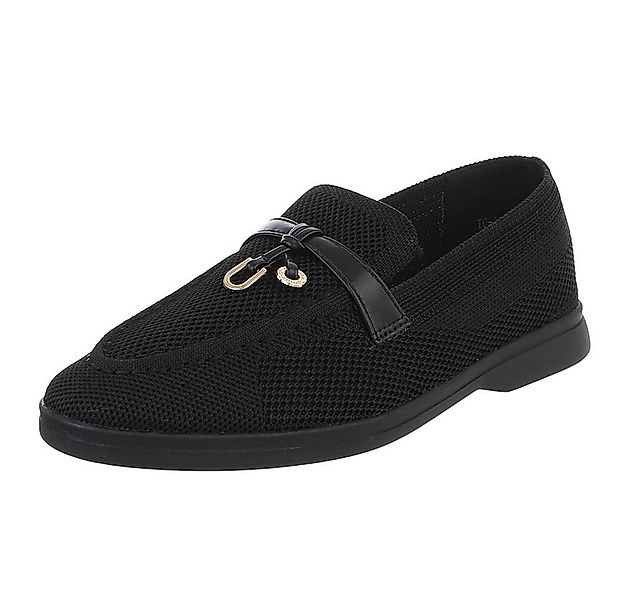 Ital-Design Atmungsaktive Loafers für Damen mit eleganter Schnalle Slipper günstig online kaufen