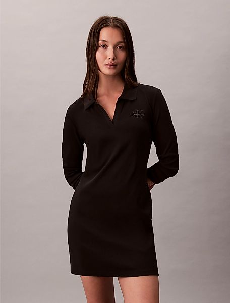 Calvin Klein Jeans Minikleid "LS MONOLOGO RIB POLO MINI DRESS", Polokragen, günstig online kaufen