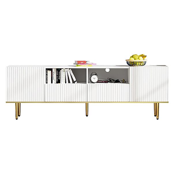 Merax Lowboard mit goldenen Metallfüße und günstig online kaufen