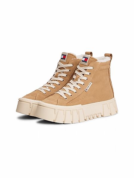 Tommy Jeans Winterboots "TJW VULC FLATFORM SUEDE WL", Schnürboots, High Top günstig online kaufen