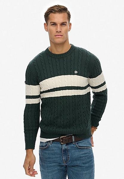 Superdry Strickpullover Cotton Stripe Cable Jumper günstig online kaufen