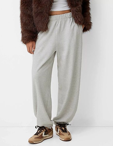 Bershka Joggerhose Aus Plüsch Damen 10-12 Grau günstig online kaufen