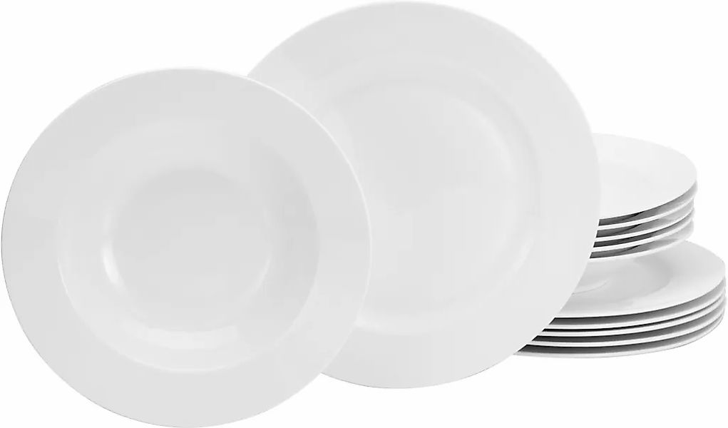 CreaTable Tafelservice "Fleur Roya" Teller Set, extrem dünn, leicht, lichtd günstig online kaufen