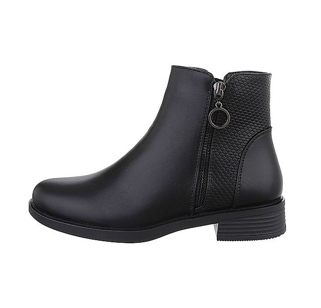 Ital-Design Damen Freizeit Stiefelette (84206540) Blockabsatz Flache Stiefe günstig online kaufen