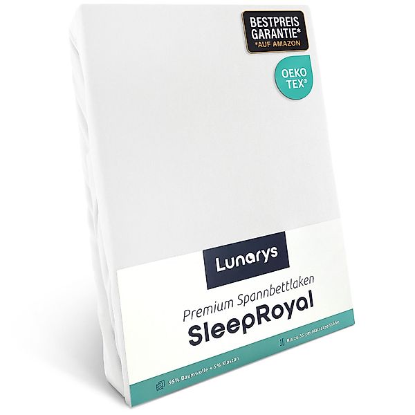 Lunarys Spannbettlaken SleepRoyal, Jersey-Elasthan, Gummizug: rundum, günstig online kaufen