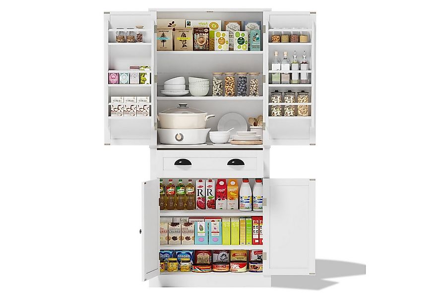 MC Star Mehrzweckschrank 182 cm Aufbewahrungsschrank, 4 Türen und 1 Schubla günstig online kaufen