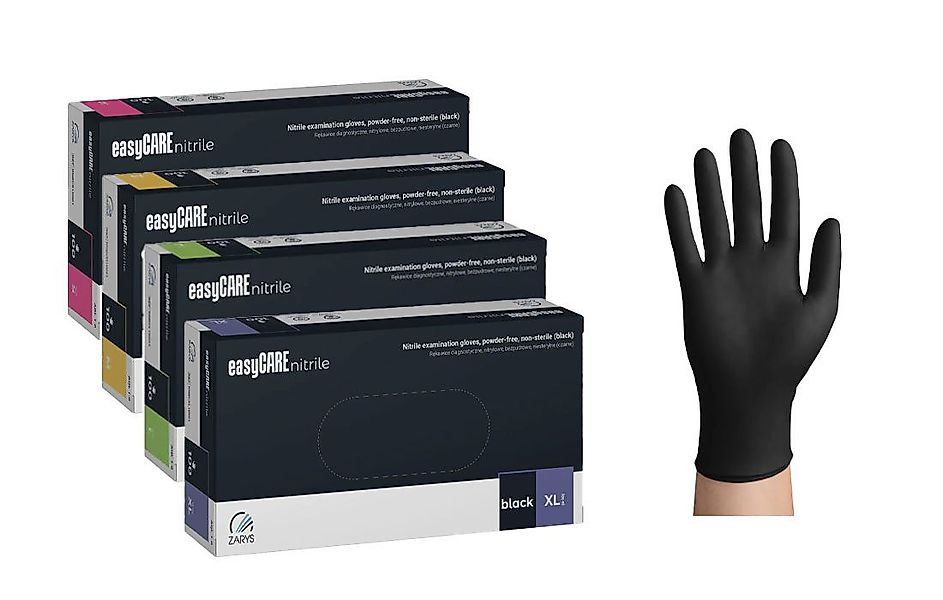 Lauroo Arbeitshandschuhe easyCare Nitrile Black Nitrilhandschuhe günstig online kaufen