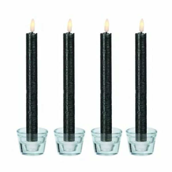 B & S LED Kerze Tafelkerze Stabkerze 4er Echtwachs bewegliche Flamme Timer günstig online kaufen
