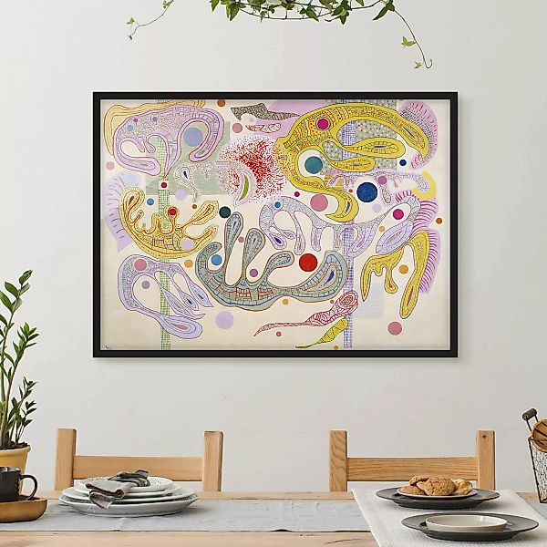 Bild mit Rahmen Kunstdruck - Querformat Wassily Kandinsky - Launische Forme günstig online kaufen