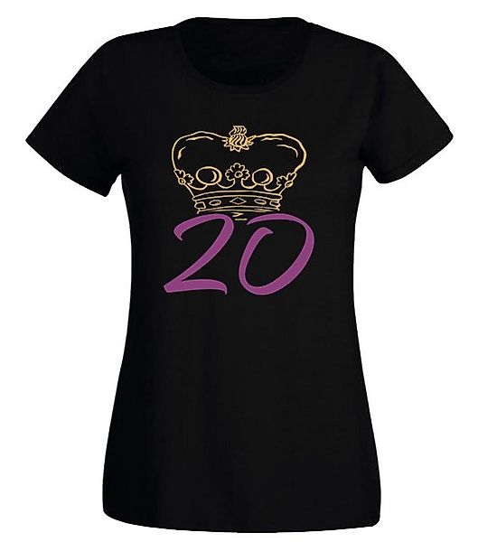 G-graphics T-Shirt Damen T-Shirt - Krone – 20 zum 20. Geburtstag, mit trend günstig online kaufen