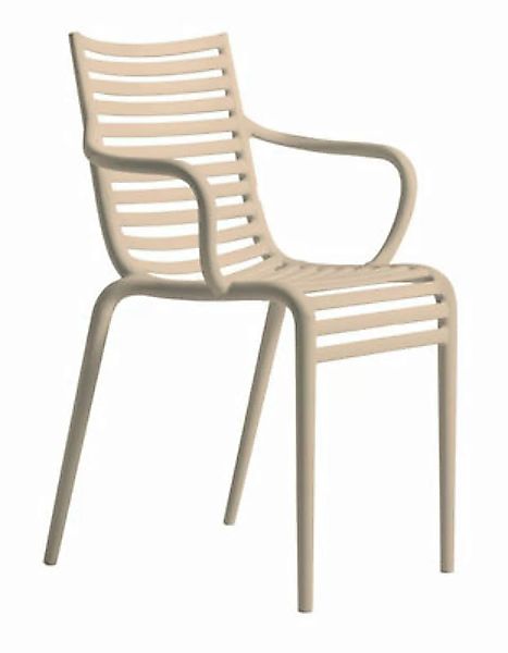 Stapelbarer Sessel Pip-e plastikmaterial beige / Kunststoff - Driade - Beig günstig online kaufen