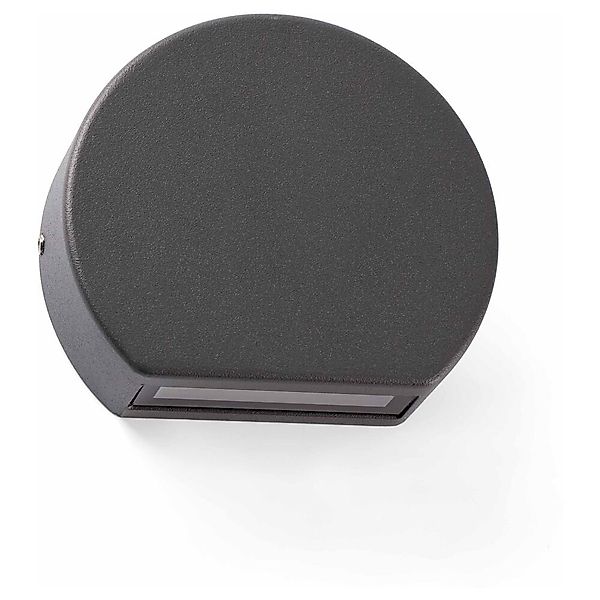 LED Außenwandleuchte Pill aus Aluminium in Grau günstig online kaufen