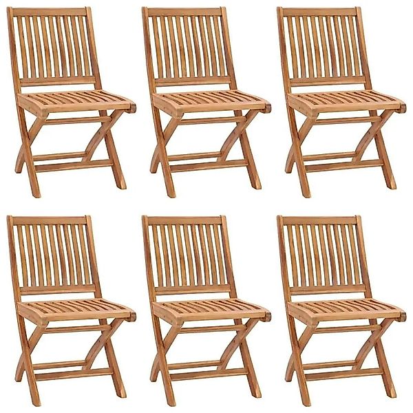 vidaXL Klappbare Gartenstühle 6 Stk Massivholz Teak 3072805 günstig online kaufen