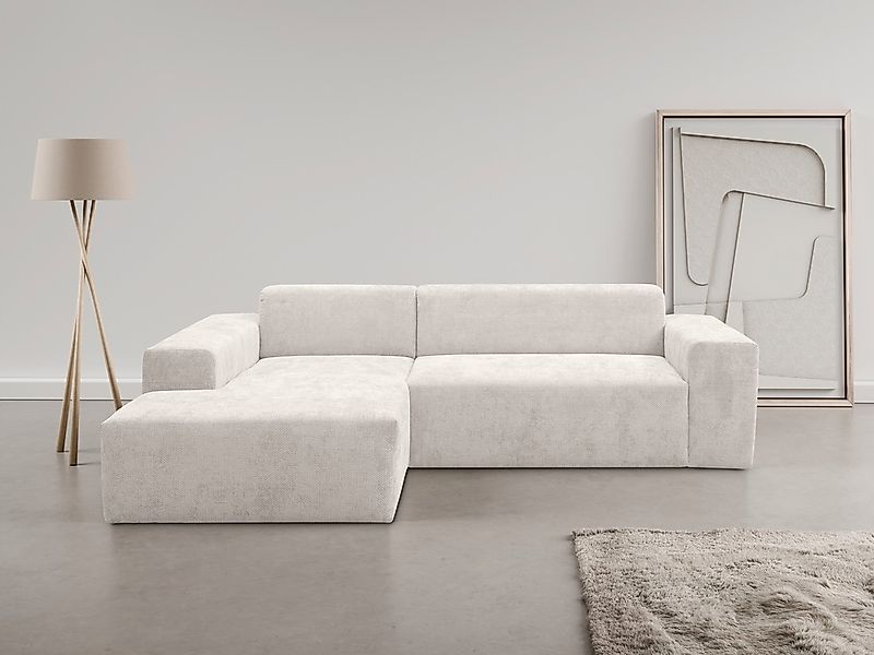 WERK2 Ecksofa "Zeus-L modern & zeitlos, Breite 253 cm, bequemes Sofa" Curvy günstig online kaufen