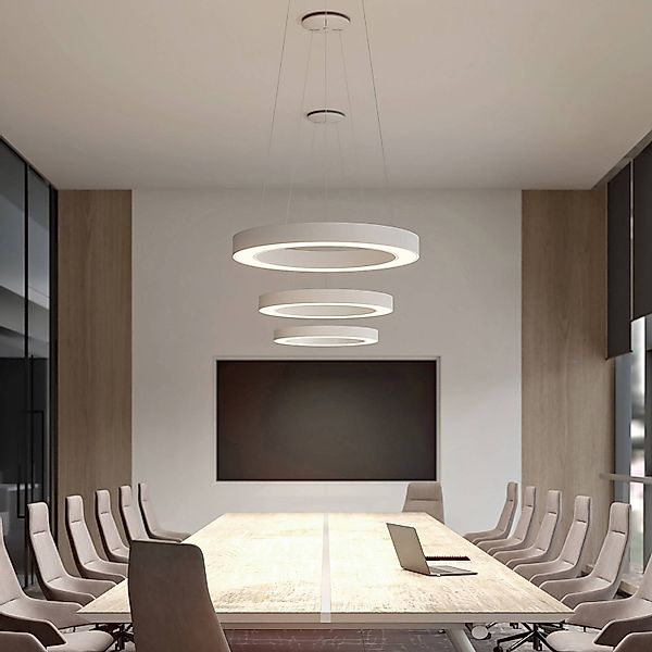 Arcchio Sharelyn LED-Pendelleuchte, Ø 80 cm, weiß, Ring, CCT günstig online kaufen
