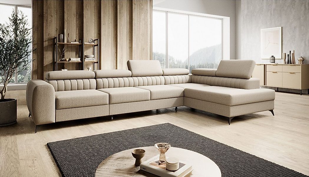 Muffo Ecksofa Piero maxi, mit Schlaffunktion und Bettkasten, Verstellbare K günstig online kaufen