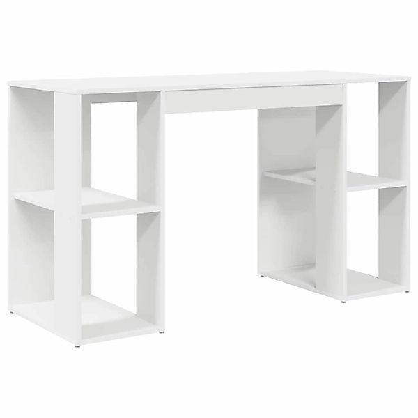 vidaXL Schreibtisch mit Stauraum Weiß 130 x 50,5 x 75 cm Holzwerkstoff 8694 günstig online kaufen