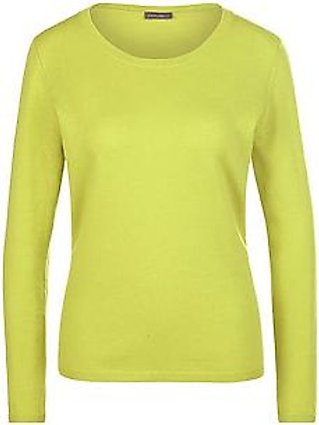 Rundhals-Pullover aus Schurwolle und Kaschmir Peter Hahn grün günstig online kaufen