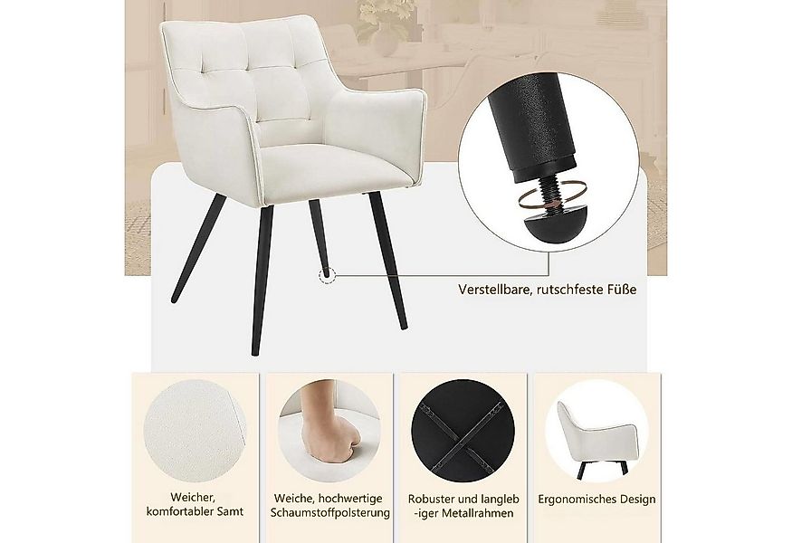 Woltu 4-Fußstuhl (Set, 2 St), mit Armlehne günstig online kaufen