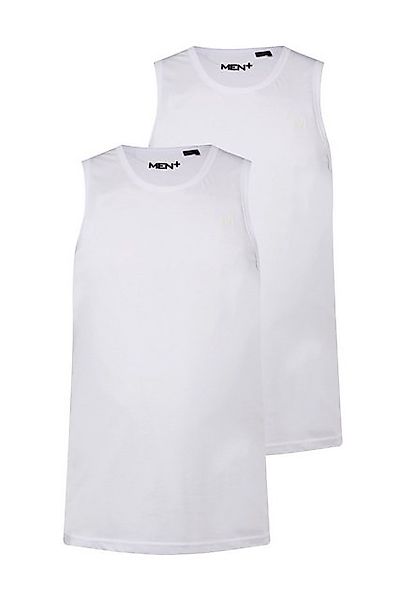 Men Plus T-Shirt Men+ Tanktop Basic 2er-Pack Rundhals bis 8 XL günstig online kaufen