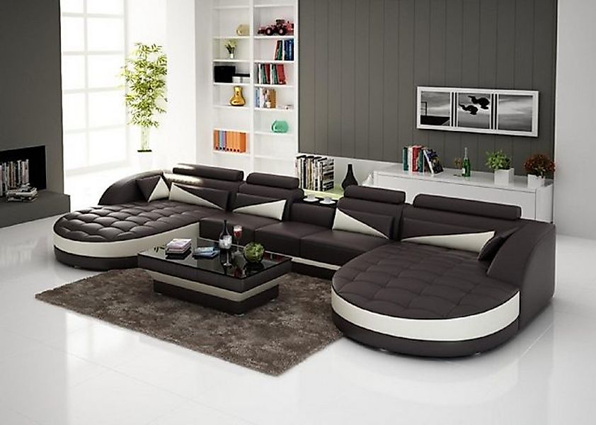 Xlmoebel Ecksofa Modernes Design Ledersofa Ecksitzgarnitur Wohnlandschaft C günstig online kaufen