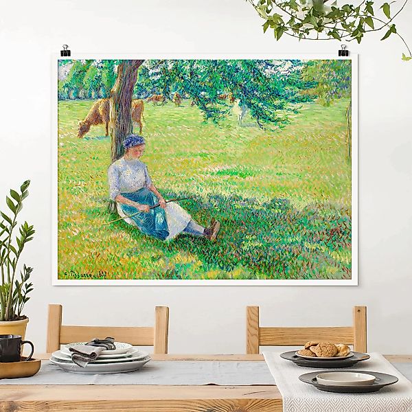 Poster Kunstdruck - Querformat Camille Pissarro - Kuhhirtin günstig online kaufen