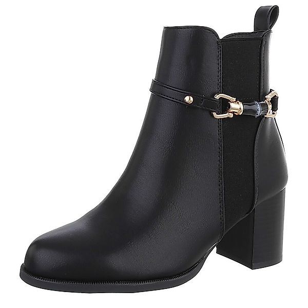 Ital-Design Elegante Ankle Boots mit Blockabsatz günstig online kaufen