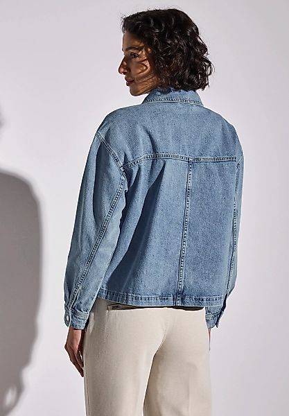 STREET ONE Jeansjacke, ohne Kapuze, aus softem Materialmix günstig online kaufen