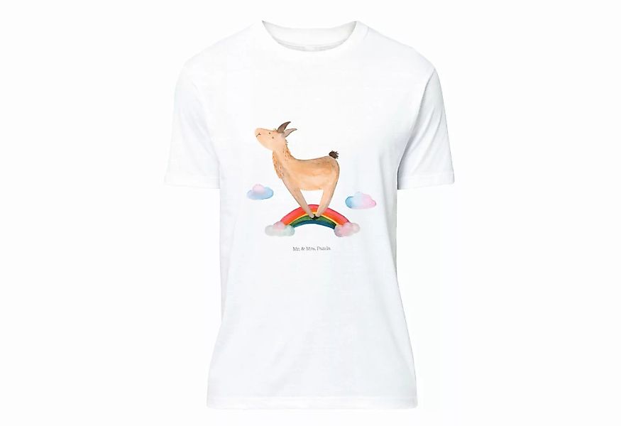 Mr. & Mrs. Panda T-Shirt Lama Regenbogen - Weiß - Geschenk, T-Shirt mit Spr günstig online kaufen