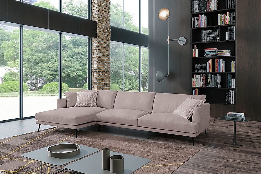 Egoitaliano Ecksofa »Sophia, Designsofa mit extrakomfortablem Sitzkomfort«, günstig online kaufen