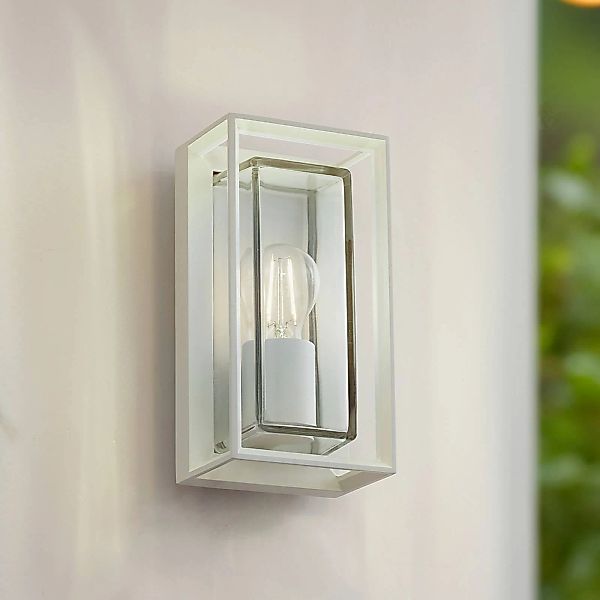 Arcchio Außenwandleuchte Ismera, weiß, IP65, Glas, E27 günstig online kaufen